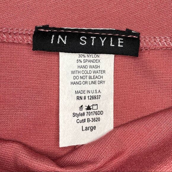 In Style Dusty Rose Off The Shoulder Body Con Dress size Large - Picture 7 of 13